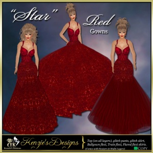 "Star Gowns Red"